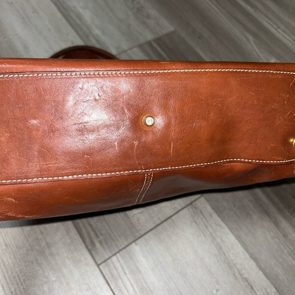 Valentina Womens Brown  Leather Shoulder Bag Purse  Handbag Brown Strap - Picture 6 of 10